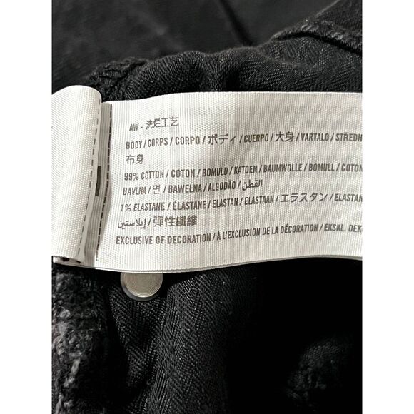 Abercrombie & Fitch The Dad High Rise Distressed Black Jeans Women's 30 Short - Picture 11 of 11